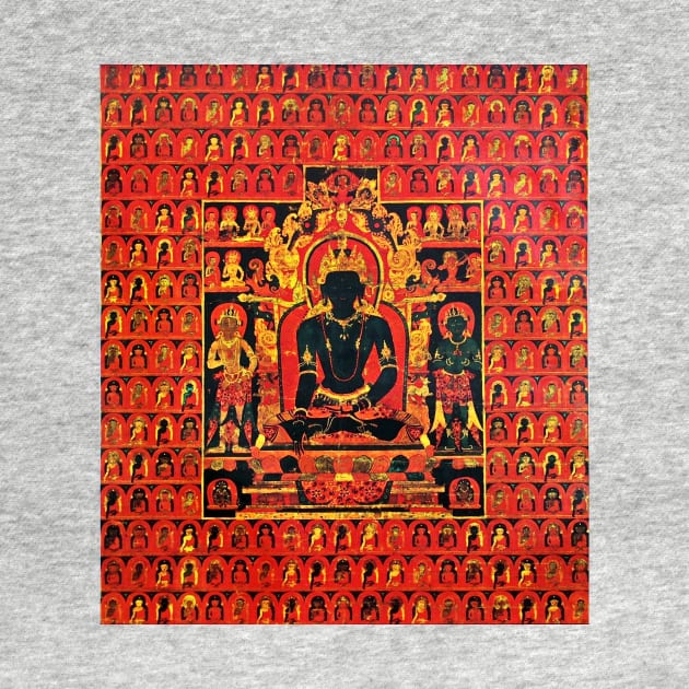 Akshobya Buddha Tibetan Buddhist Thangka Art by TammyWinandArt